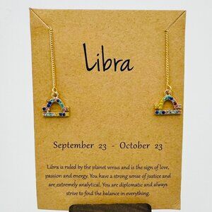 Rainbow Libra Earrings - NWT